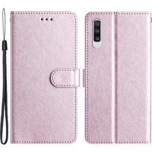 Cool-M Samsung Galaxy A70 / A70S Ipek Doku Pu Deri Cüzdan Stand Cep Telefonu Flip Case (Yurt Dışından)