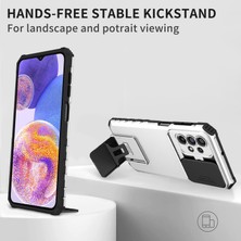 Cool-M Samsung Galaxy A23 Slayt Kamera Kapağı Telefon Kılıfı Pc+Tpu Kickstand Cover (Yurt Dışından)