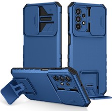 Cool-M Samsung Galaxy A23 Slayt Kamera Kapağı Telefon Kılıfı Pc+Tpu Kickstand Cover (Yurt Dışından)