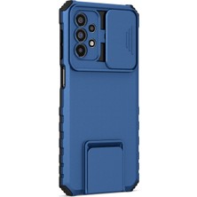 Cool-M Samsung Galaxy A23 Slayt Kamera Kapağı Telefon Kılıfı Pc+Tpu Kickstand Cover (Yurt Dışından)