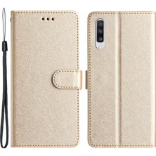 Cool-M Samsung Galaxy A70 / A70S Ipek Doku Pu Deri Cüzdan Stand Cep Telefonu Flip Case (Yurt Dışından)