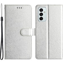 Cool-M Samsung Galaxy M23 5g / F23 5g Telefon Cüzdanı Ipek Doku Pu Deri Stand Kapağı El Kayışı Flip Case (Yurt Dışından)