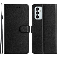 Cool-M Samsung Galaxy M23 5g / F23 5g Telefon Cüzdanı Ipek Doku Pu Deri Stand Kapağı El Kayışı Flip Case (Yurt Dışından)