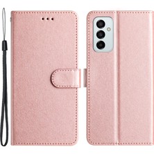 Cool-M Samsung Galaxy M23 5g / F23 5g Telefon Cüzdanı Ipek Doku Pu Deri Stand Kapağı El Kayışı Flip Case (Yurt Dışından)