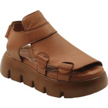 Dünya Shoes Hakiki Deri Kadın Sandalet