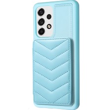 Cool-M Samsung Galaxy A53 5g Kart Tutucu Telefon Kabuğu, Anti-Cratch Kickstand Manyetik Pu Deri+Tpu Telefon Kılıfı (Yurt Dışından)