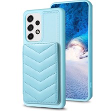 Cool-M Samsung Galaxy A53 5g Kart Tutucu Telefon Kabuğu, Anti-Cratch Kickstand Manyetik Pu Deri+Tpu Telefon Kılıfı (Yurt Dışından)