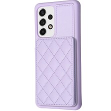 Cool-M Samsung Galaxy A53 5g Kart Yuvaları Deri Kaplamalı Tpu Kickstand ile Telefon Kılıfı (Yurt Dışından)