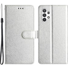 Cool-M Samsung Galaxy A32 5g / M32 5g Pu Deri Derdan Damla Geçirmez Telefon Kılıfı Ipek Doku Stand Cüzdan Kapağı (Yurt Dışından)