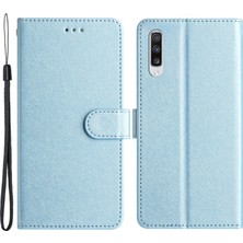 Cool-M Samsung Galaxy A50 / A50S / A30S Telefon Stand Kapağı Deri Cüzdan Kılıfı Ipek Doku Kabuğu (Yurt Dışından)