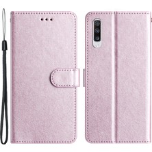 Cool-M Samsung Galaxy A50 / A50S / A30S Telefon Stand Kapağı Deri Cüzdan Kılıfı Ipek Doku Kabuğu (Yurt Dışından)