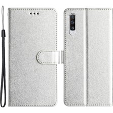 Cool-M Samsung Galaxy A50 / A50S / A30S Telefon Stand Kapağı Deri Cüzdan Kılıfı Ipek Doku Kabuğu (Yurt Dışından)