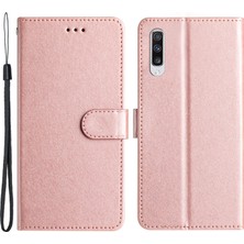 Cool-M Samsung Galaxy A50 / A50S / A30S Telefon Stand Kapağı Deri Cüzdan Kılıfı Ipek Doku Kabuğu (Yurt Dışından)