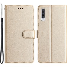 Cool-M Samsung Galaxy A50 / A50S / A30S Telefon Stand Kapağı Deri Cüzdan Kılıfı Ipek Doku Kabuğu (Yurt Dışından)