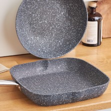 Karaca Biogranit Navy Stone Wok Grill Set 28 cm 2'li