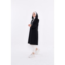 Bwest Eflin Yakadan Bağlamalı Sweatshirt - Siyah