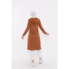 Bwest Eflin Yakadan Bağlamalı Sweatshirt - Taba