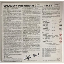 Woody Herman And His Orchestra 1937 The Uncollected Lp Plak (1978 Orjinal Alman Baskı)