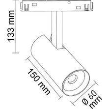 Flaş Spot Magnet Ray Spot Armatür 6500K Beyaz