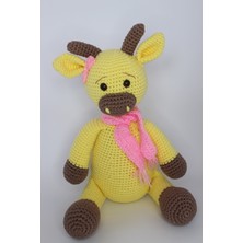 Ilgaz Shop Design Sarı Organik Inek Amigurumi Organik Oyuncak - Uyku Arkadaşı