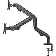 Twisted Minds Twısted MINDS TM-71-C012 Mekanik Amortisör Düz Ekran 17"- 32" Max 2x 8kg Ikili monitör Kolu