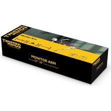 Twısted Mınds TM-63-C06 Mekanik Amortisör düz/kavisli  Ekran 17"-32" Max 9 kg Tek Monitör Kolu