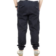 ModeXL  Büyük Beden Erkek Gabardin Kargo Jogger Pantolon Doğa 21927 Lacivert