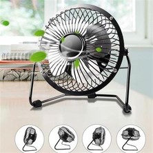 Soğutucu Serinletici Pervaneli Masaüstü Küçük Ayaklı Vantilatör Klima USB Fan Metal Fan