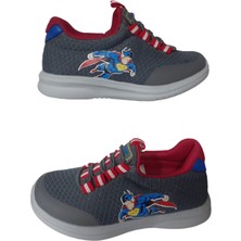 Best Of Erkek Çocuk Füme-Kırmızı Figürlü Likralı Lastikli Ultra Hafif Spor Ayakkabısı