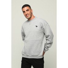 Owut Collection Oversize Kanguru Cepli Bisiklet Yaka Sweatshirt