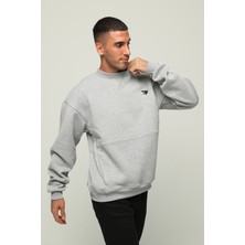 Owut Collection Oversize Kanguru Cepli Bisiklet Yaka Sweatshirt