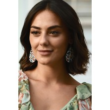 Leathiqu Kadın Deri Küpe Damla Model Çelik Kancalı Kararmaz