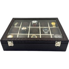 Dijital Çarşı Richbox 15'li Saat Kutusu Timsah Kahve