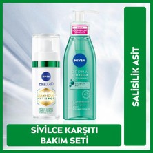 Nivea Sivilce Karşıtı LUMINOUS630 Serum ve Derma Skin Clear Temizleme Jeli, Salisilik Asit, Yağlı Cilt