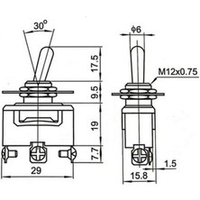 Adam Toggle Switch 1-0 Metal Anahtar 3 Pin 12V-220V