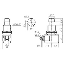 Adam Ayak Pedal Basma 0-1 Metal Buton 2 Pin Yaylı