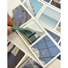 Kağıt Gemi Dükkan Waiting For You Mavi Defter Sticker / Çıkartma / Bullet Journal / Defter Süsleme/ Scrapbook