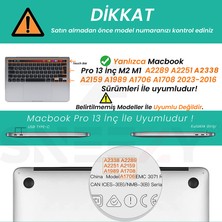 Sneezy Apple Macbook Pro M1 M2 Çip 13.3″ A2338 A2289 Ile Uyumlu Kılıf Vanilla Shield Plastik Kapak