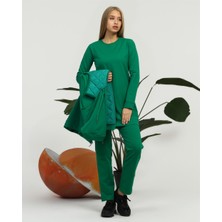 Bwest Minimal Kapitoneli Spor Üçlü Takım - Benetton Yeşil