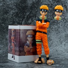 Naruto Çocukluk Naruto Iki Başlı Naruto Değiştirilebilir Yüz Seti Dikey Kutulu El-Ofis Süsleme Modeli (Yurt Dışından)