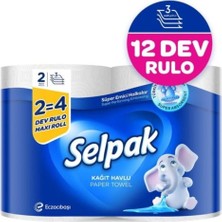 Selpak Dev Rulo Kağıt Havlu 12'li