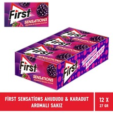 First Sensations Ahududu & Karadut Aromalı Sakız 27 gr 12 Adet