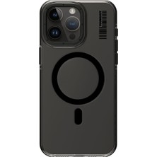 YoungKit iPhone 14 Pro Uyumlu Kılıf Magsafe Şarj Özellikli Şeffaf Youngkit Crystal Shield Serisi Kapak Siyah