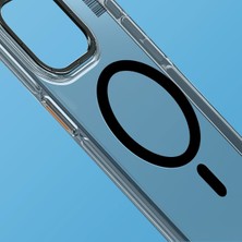 YoungKit iPhone 14 Pro Uyumlu Kılıf Magsafe Şarj Özellikli Şeffaf Youngkit Crystal Shield Serisi Kapak Siyah