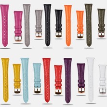 Vagave Samsung Galaxy Watch Kadın Deri Samsung Watch4 Watch5 Watch 6 Watch 5 Pro 40MM 43MM 44MM 45MM 46MM 47MM 20MM Hakiki Deri Kayış Siyah