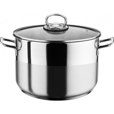 Hascevher Anett Çelik Derin Tencere 28X24 cm Cam Kapaklı