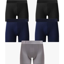 Harry Jons Erkek 5'li Desenli Renkli Pamuklu Premium Paket Boxer