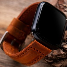 Vagave Apple Watch 42MM 44MM 45MM 49MM 3 / 4 / 5 / 6 / se / 7 / 8 / 9 / Ultra / Ultra 2 Hakiki Deri Kordon Hardal