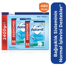 Aptamil 3 1200 gr Mega Size İkili Paket Devam Sütü 9-12 Ay