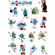 Lilya Sticker Şirinler 3D Kabartmalı 5'li Sticker Seti